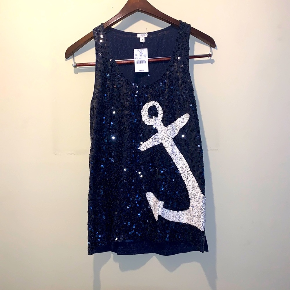 J. Crew® Sequin anchor tank top